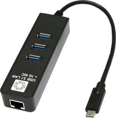 5bites UA3C-45-10BK Кабель-адаптер USB3.1 / 3*USB3.0 / RJ45 1G / BLACK