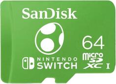 Флеш карта microSD 64GB SanDisk microSDXC Class 10 UHS-I A1 C10 V30 U3 for Nintendo Switch 100MB/s