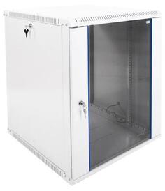 Шкаф настенный разборный 15U ЦМО ШРН-Э-15.650 600х650mm дверь стекло серый