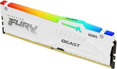 Оперативная память для компьютера 32Gb (1x32Gb) PC5-48000 6000MHz DDR5 DIMM CL36 Kingston Fury Beast White RGB KF560C36BWEA-32