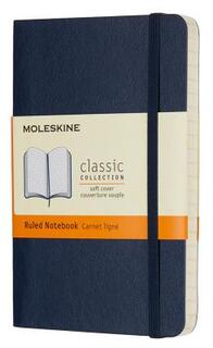 Блокнот Moleskine CLASSIC SOFT QP611B20 Pocket 90x140мм 192стр. линейка мягкая обложка синий сапфир