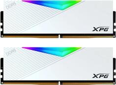 Оперативная память для компьютера 32Gb (2x16Gb) PC5-44800 5600MHz DDR5 DIMM Unbuffered CL36 A-Data XPG Lancer RGB AX5U5600C3616G-DCLARWH Adata
