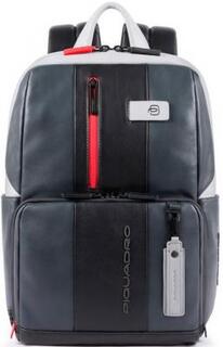 Рюкзак Piquadro Urban CA3214UB00BM/GRN серый/черный натур.кожа