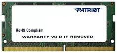 Оперативная память для ноутбука 4Gb (1x4Gb) PC4-19200 2400MHz DDR4 SO-DIMM CL17 Patriot PSD44G240082S Патриот
