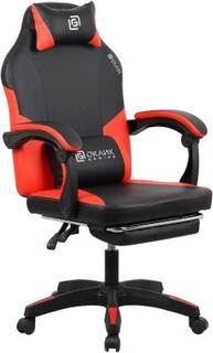 Кресло игровое Оклик Cooldown черный/красный сиденье черный/красный искусственная кожа с подголов. крестов. пластик черный подст.для ног Oklick