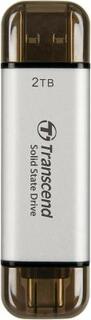 Внешний SSD диск 2 Tb USB 3.1 Type-C USB3.1 Gen1 Transcend ESD310S серебристый TS2TESD310S