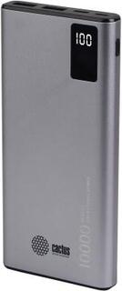 Внешний аккумулятор Power Bank 10000 мАч Cactus CS-PBFSLT-10000 серый
