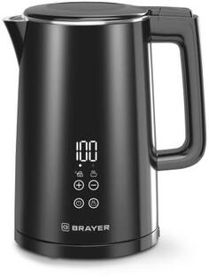 Чайник электрический Brayer BR1035 2200 Вт чёрный 1.5 л металл/пластик