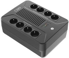 ИБП CBR [UPS-OFB-101E-650] 650VA/390W, Schuko CEE 7 Outlets: (x4 Battery &amp; Surge Protected; x4 Surge Protected), LED, AVR, SEC, 12V/7Ah