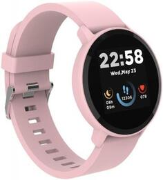 Smart watch, 1.3inches IPS full touch screen, Round watch, IP68 waterproof, multi-sport mode, BT5.0, compatibility with iOS and android, Pink, Host: 2 Canyon