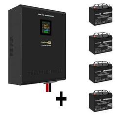 Комплект ИБП EX296004RUS + батарея 33Aч EX282974RUS 4шт (инвертор, синус, для котла, настенный) ExeGate FineSine SX-5000.LCD.AVR.2SH.T &lt;5000VA/3500
