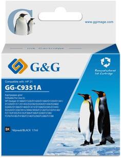 Картридж струйный G&amp;G GG-C9351A черный (17мл) для HP DJ 3920/3940/D1360/D1460/D1470/D1560/D2330/D2360/D2430/D2460/F370/F375/F380/F2180/F2187/F2224