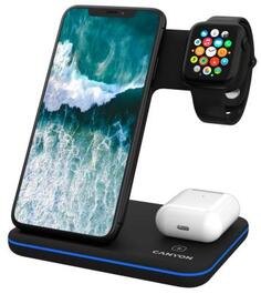 Беспроводное зарядное устройство Canyon CNS-WCS303B USB-C 2A/2.7А/2А черный