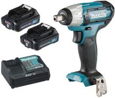 Makita TW141DWAE Гайковерт ак(уд) [TW141DWAE] { 12В,2х2Ач Li-ion,0-3200у\\\\м,145Нм,квадрат 1\\\\2,1.1кг,чем,подсв,M8-M16 }
