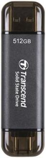 Внешний SSD диск 1.8 512 Gb USB Type-C USB Type A Transcend TS512GESD310C серый