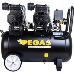 Pegas pneumatic малошумный компрессор PG-28002 проф. серия безмасляный 2.8кВт, 365 л/мин,50л 6621 Пегас