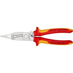 KNIPEX Клещи электромонтажные VDE, 6-в-1, зачистка: 0.75 - 1.5 + 2.5 мм, L-200 мм, KN-1396200SB