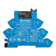 Finder, Интерфейсный модуль реле; 1 CO конт. 6а ; 230-240в Ac; пруж. зажимы, 386132400060