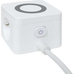 EKF Удлинитель Куб 2 гнезда 3USB 2,4А+зарядное устройство 1,3 метра 1мм2 UBA-CUB-3-WC