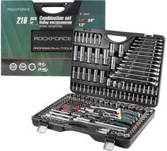 Rockforce Набор инструментов 1/2&amp;1/4&amp;3/8DR с 6-гранными головками, 216 предметов RF-38841(47698)