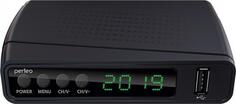 Perfeo DVB-T2/C приставка STREAM для цифр.TV, Wi-Fi, IPTV, HDMI, 2 USB, DolbyDigital, пульт ДУ