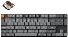Беспроводная механическая ультратонкая клавиатура QMK Keychron K1 Max, 87 клавиш, Hot Swap, RGB-подсветка, Gateron Brown Switch