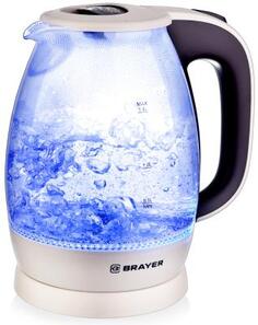 Чайник электрический Brayer BR1045BN 2200 Вт бежевый 1.8 л пластик/стекло