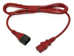 Hyperline PWC-IEC13-IEC14-3.0-RD кабель питания монитор-компьютер IEC 320 C13 - IEC 320 C14 (3x1.0), 10A, прямая вилка, 3 м, цвет красный