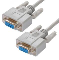Greenconnect Кабель COM RS-232 порта соединительный 10m GCR- DB9CF2F-10m, 9F / 9F Premium, серый, пластиковый пакет