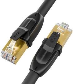 GCR Патч-корд PROF кат.7 ethernet 1.0m F/FTP, RJ45, CU, 28 AWG, литой, прямой , черный, экранированные коннекторы, GCR-52559 Green Connection