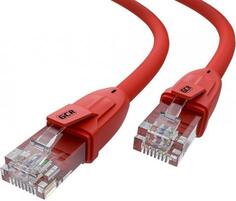 GCR Патч-корд прямой 5.0m UTP кат.6, красный, 24 AWG, литой, ethernet high speed, RJ45, T568B Green Connection