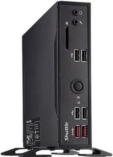 DS20U Intel Celeron 5205U Fanless Support 1080P FHD /2xHDMI+DP/2xDDR4L 2400 Mhz SODIMM Max 32GB/ 2хGLan, 802.11 b/g/n WLAN /COM/SD card reader, 65W ad Shuttle