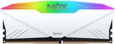 Оперативная память для компьютера 16Gb (1x16Gb) PC4-25600 3200MHz DDR4 DIMM CL16 Apacer NOX RGB White Gaming Memory AH4U16G32C28YNWAA-1