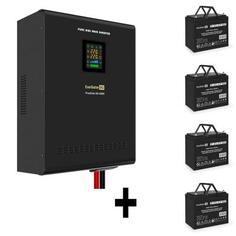 Комплект ИБП EX296004RUS + батарея 75Aч EX282983RUS 4шт (инвертор, синус, для котла, настенный) ExeGate FineSine SX-5000.LCD.AVR.2SH.T &lt;5000VA/3500