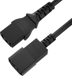 GCR Кабель питания удлинитель 1.5m, С13 - С14, черный, 3*0,75mm Greenconnect