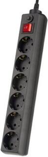 Perfeo Сетевой фильтр POWER+,PF_A4672 (3,0м, 6 розеток, черный (PF-PP-6/3,0-B))