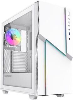 Gamemax Корпус ZORRO WHITE без БП (Midi Tower, Белый., 1*USB3.0, 1*USB Type-C, COC fan)