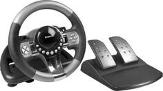 Руль Defender Forsage GTR 12 кнопок + два подрулевых переключателя + восьмипозиционный переключатель видов,Присоски + струбцина,