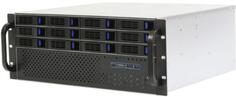 Procase ES412XS-SATA3-B-0 Корпус 4U Rack server case (12 SATA3/SAS 12Gb hotswap HDD), черный, без блока питания, глубина 400мм, MB 12x13