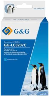 Картридж струйный G&amp;G GG-LC3237C голубой (18.4мл) для Brother HL-J6000DW/J6100DW