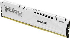 Оперативная память для компьютера 32Gb (1x32Gb) PC5-48000 6000MHz DDR5 DIMM CL36 Kingston Fury Beast White KF560C36BWE-32