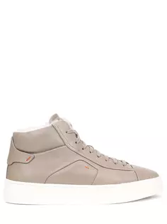 Кеды кожаные на меху Santoni