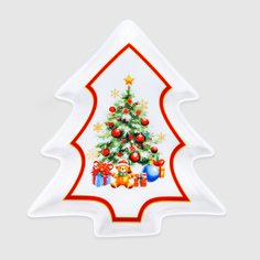 Блюдо White Rabbit Christmas сервировочное ёлка 20,5х23х3,5 см