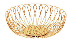 Хлебная корзина из нержавеющей стали 21 см Degrenne Cruz Finition Dore Bread Basket