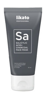 Маска для лица от черных точек с салициловой кислотой и углем Likato Professional Salicylic Acid+ Charcoal Face Mask