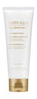 Очищающая пенка для лица с муцином улитки Missha Super Aqua Cell Renew Snail Cleansing Foam