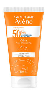 Солнцезащитный крем для сухой чувствительной кожи лица Avene Cream Invisible Finish SPF 50+