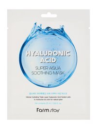 Тканевая суперувлажняющая маска для лица с гиалуроновой кислотой FarmStay Hyaluronic Acid Super Aqua Soothing Mask