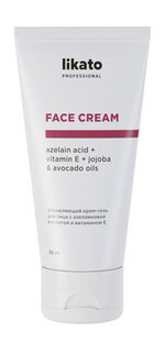 Обновляющий крем-гель для лица с азелаиновой кислотой и витамином Е Likato Professional Face Cream Azelain Acid + Vitamin E