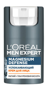 Крем для чувствительной кожи лица с магнием и гиалуроновой кислотой LOreal Paris Men Expert Magnesium Defence Успокаивающий Крем для лица